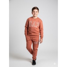 Noble Kids Tarçın Rengi Çift Cepli Çocuk Takımı – Sweatshirt & Jogger Alt, 5–14 Yaş