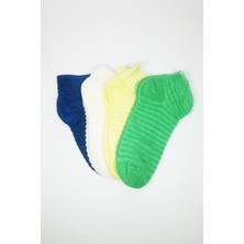 Royaleks Kadın Havlu Patik Bilek Çorap Ev Çorabı 4 Çift