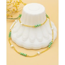 Nevoka Yeşil Bahar Akrilik Boncuk Kolye