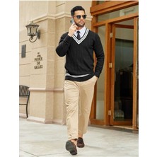 Youknitwear You Alex %100 Pamuk V Yaka Triko Kazak