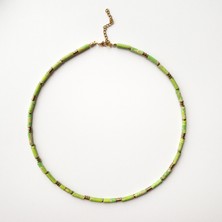 THEIA GemWorks Elviana – Yeşil Varisit & Hematit Kolye