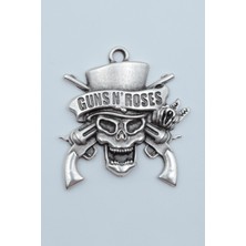 Alooya Guns'n Roses Gümüş Kaplama Kolye Ucu