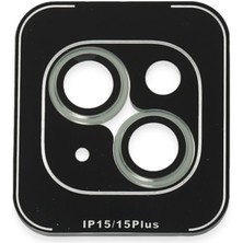 Fantastik Store iPhone 15 Pvd Metal Kamera Lens - Açık YEŞIL-(5796)