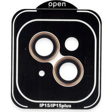 Fantastik Store iPhone 14 Pvd Metal Kamera Lens - TURUNCU-(5796)