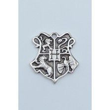 Alooya Harry Potter Hogwarts Sembol Gümüş Kaplama Kolye Ucu