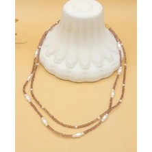 Nevoka  Kum Incisi Ikili Kolye