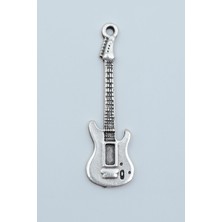 Alooya Elektro Gitar Gümüş Kaplama Kolye Ucu