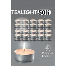 Fantastik Store Hsnet Tealight Mum 50 Adet - Kokusuz Dekoratif Mum