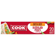 Cook Buzdolabı Poşeti 24*38 cm 20 Adet Orta Boy (3 Adet)