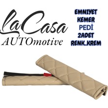 Lacasa Automotive Her Araca Uygun Suni Deri Süngerli Emniyet Kemeri Pedi
