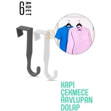 Fantastik Store Turk Pratik Askı Dolap Çekmece Havlupan Kapı Askısı 6 Adet