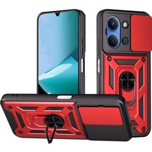 Evolvera Xiaomi Redmi 15C 4g Pars Lens Yüzüklü Silikon - Kırmızı