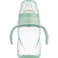 Mamajoo Kulplu Akıtmaz Alıştırma Bardaı 270ML Powder Green & Anti- Kolik Uç (5 Adet)