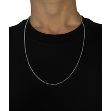 Winy Concept Zincir Detaylı Erkek Çelik Kolye - Kararmaz Paslanmaz Sade Tasarım