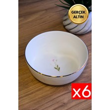 Tabak Evi Porselen Natura Çuha Altın Yaldızlı Kase 13,50X4CM 460CC 6 Lı