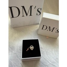 DMs Silver Mickey Minnie Mouse Kilit Anahtar Gümüş Charm'ı