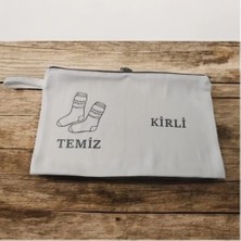 Buğz Baskılı Kirli-Temiz Seyahat (Çorap) Torbası