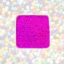 Heraldis Kum Boncuk 3 mm Fuşya Renk Solmaz Takı Boncuğu 50 Gram - MCH3MMKUM-6