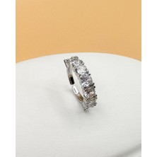 Nevoka Zirkon Yedi Taş Silver Renk Yüzük