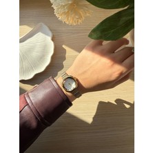 Rubsey Retro Minimal Metal Kordon Vintage Kadın Kol Saati Çift Renk
