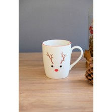 Tabak Evi Porselen Ren Geyiği Kulplu Mug Kupa 220 ml