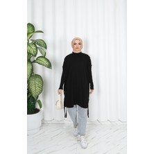Nisum Moda Düğme Detaylı Merserize Tunik