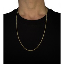 Winy Concept Gold Renk Erkek Çelik Kolye - Kararmaz Paslanmaz Lüks Tasarım