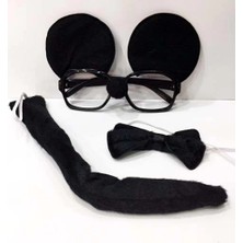 Buğz Mickey Mouse Gözlüğü Papyonu Kuyruğu Seti