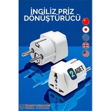 Fantastik Store Hsnet Ingiliz ve Amerikan Fişi Dönüştürücü - Priz Dönüştürücü 2 Adet