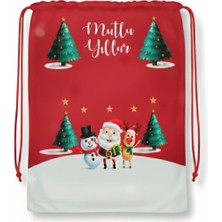 Empressco Yılbaşı Temalı Şık Kırmızı Küçük Çanta, Hediyelik ve Özel Gün Aksesuarı