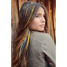 Prodiva Doğal Sülün Tüyü, Saç Aksesuarı 11 Li Karışık Renkte