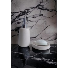Trust Stone Kırık Beyaz Beton Banyo Seti