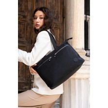 Sanmorris Kadın 6 Gözlü Kullanışlı Su Geçirmez Kumaş Büyük Boy El ve Omuz Çantası