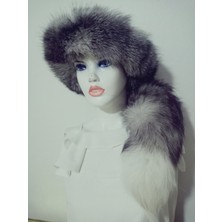 Hoaryage Unisex Takılabilir Kuyruklu Kurt Kıpçak Börk Kalpak Şapka Vizon Şapka