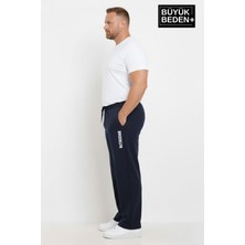 Superlife Erkek Büyük Beden Brooklyn Baskılı Rahat Kesim Lastikli Bel Paça Reçme Eşofman Altı SPR26EA952-2