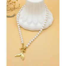 Nevoka Golden Leaf Pearl Kolye