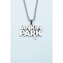 Alooya Linkin Park Gümüş Kaplama Örme Zincir Kolye
