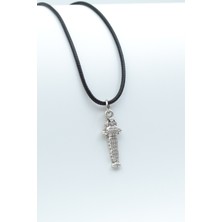 Alooya Artemis Bereket Tanrısı Gümüş Kaplama Deri İp Kolye