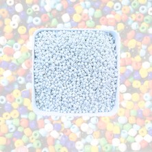 Heraldis Kum Boncuk 3 mm Mat Beyaz Renk Solmaz Takı Boncuğu 50 Gram - MCH3MMKUM-4