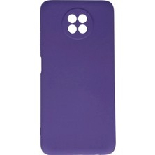 Marsilyan  Xiaomi Redmi Note 9 5g Kılıf Nano Içi Kadife Silikon - Mor