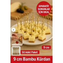 Toyfest 50’li Kahve Kalpli 9 cm Doğal Bambu Kürdan  • Kanepe Kokteyl Sunum Servis Kürdanı Parti Kürdanı