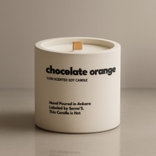 Basement : Chocolate Orange : Modern Beyaz Beton Mum (Siyah Çikolata, Portakal, Bitter Esansı)