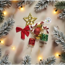 Empressco Renkli Yılbaşı Süsü 9'lu Eko Set, Hediye Paketi, Top, Baston, Çan, Fiyonk