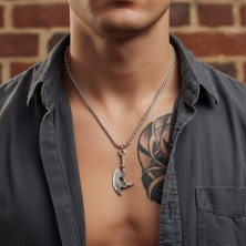 Alooya Balta Gümüş Kaplama Örme Zincir Kolye