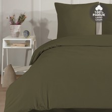 Cote Blanc Plain %100 Pamuk Flanel Tek Kişilik Lastikli Çarşaflı Nevresim Takımı