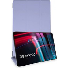 Marsilyan  Samsung Galaxy X200 Tab A8 10.5 Kılıf Tablet Smart Kılıf - Lila