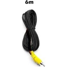 TNX ESLIFETECH26AKSESUAR 1 Rca 6 Metrelik Siyah Renk Sarı Uçlu Erkek Aux Audio Kablo-6 Metre