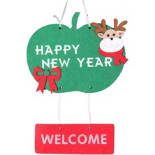 Empressco Beyaz Keçe Geyik Süs, 33 Cm, Yeni Yıl ve Hoşgeldiniz Teması, Partili Dekorasyon