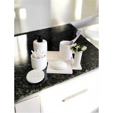 Trust Stone Kırık Beyaz Beton Banyo Setii