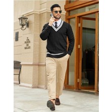 Youknitwear You Alex %100 Pamuk V Yaka Triko Kazak